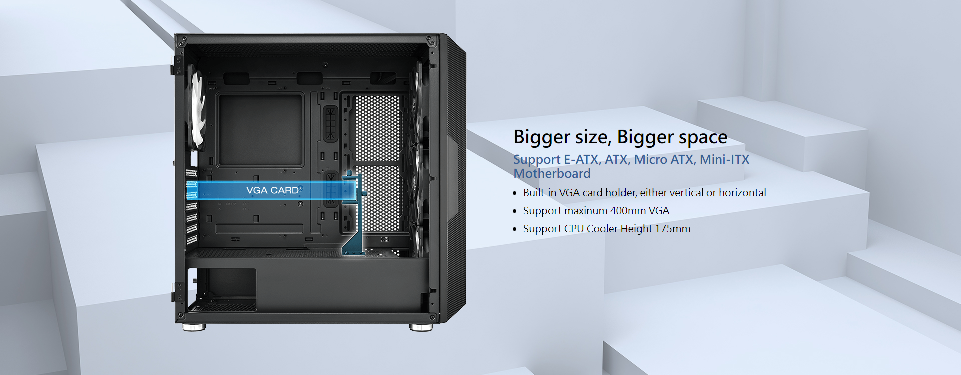 A large marketing image providing additional information about the product FSP CUT592 Full Tower E-ATX Case - Black - Additional alt info not provided